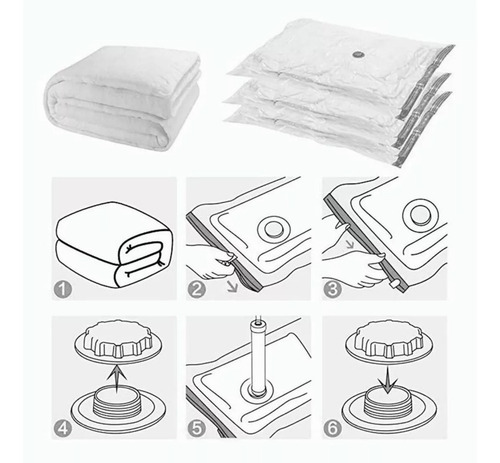 Kit 3 Saco Embalagem Vácuo Organizador Roupa 50x70 Com Bomba