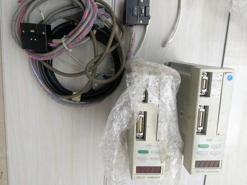Imagen 2 de 5 de Kit Mitsubishi Servo Motor Ha-fe43 - Driver Mr J40a1 -cables