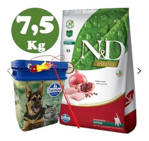 Farmina N&d Prime Grain Free Gato Kitten/gatito 7.5kg+regalo