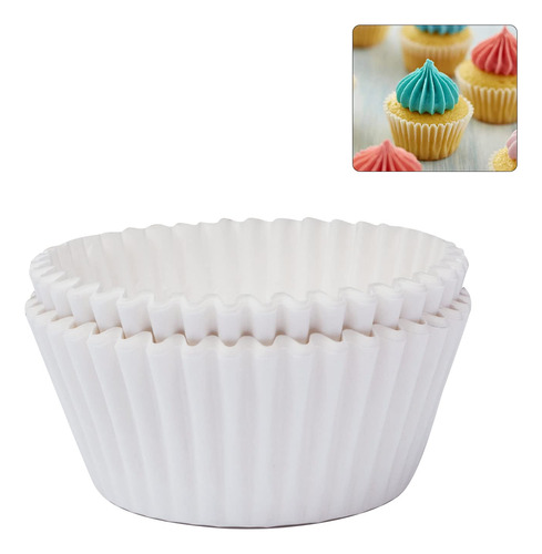 Forro Para Cupcake 100 Unidad Color Blanco Tamaño Estandar