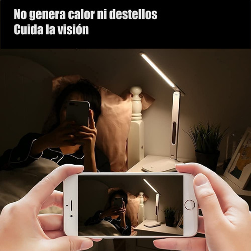 Lampara De Mesa Escritorio Con Pantalla Alarma Y Calendario.