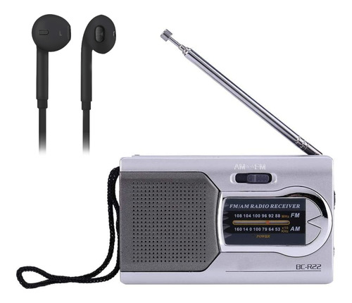 Kit Radio De Bolso Am Fm 822e Com Fone De Ouvido Portatil