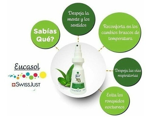 Imagen 2 de 4 de Spray Eucasol Just Con Eucalipto Y Romero