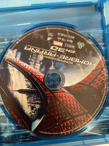 Bluray 3d El Sorprendente Hombre Araña The Amazing Spiderman (Usado)