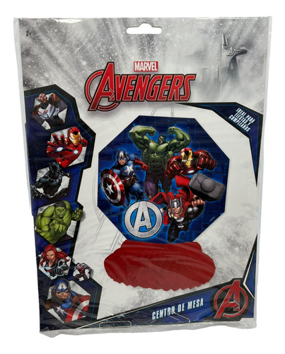 4 Centros De Mesa Avengers Superhero Fiesta Abanico Plegable