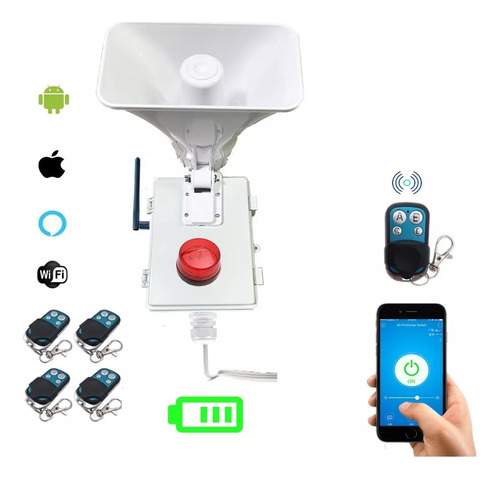 Alarma Vecinal Wifi Inteligente Rf 433mhz Con Batería App