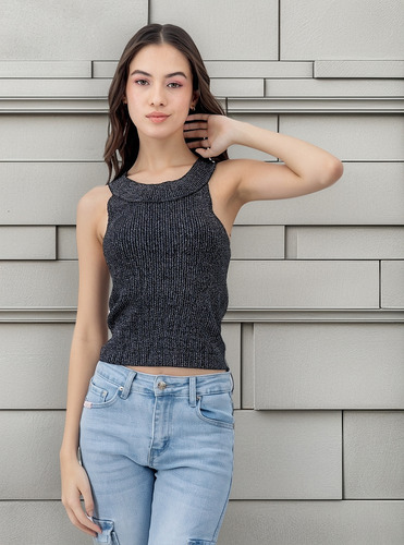 Top Lurex Con Canales Para Dama Quarry