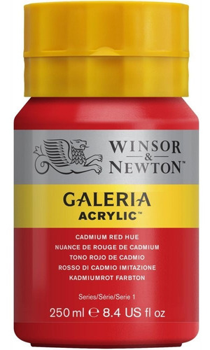 Tinta Acrílica Galeria Winsor & Newton 250ml Cadmium Red Hue