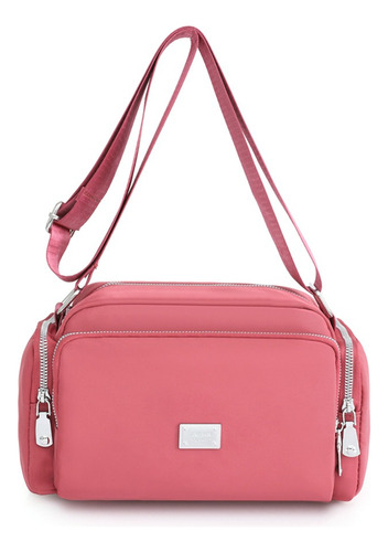 Bolsa Bandolera Mujer Moda Dama Crossbody Gran Capacidad Color Rosa Oscuro