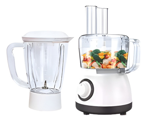 Multiprocesadora Y Licuadora 550w Hogar Cocina Picadora Blanco