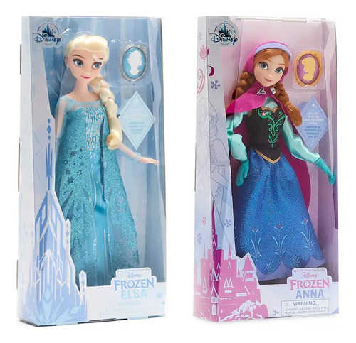 Muñeca Anna Y Elsa De Frozen Original De Disney Store 30cm.