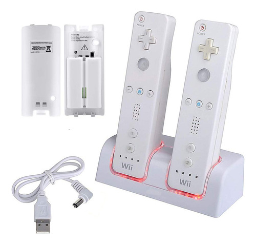 Estacin De Carga Wii Para Mando A Distancia, Cargador Dual C