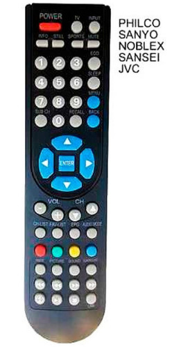 Control Remoto Tv Lcd Philco Sanyo Noblex Jvc Simil Original