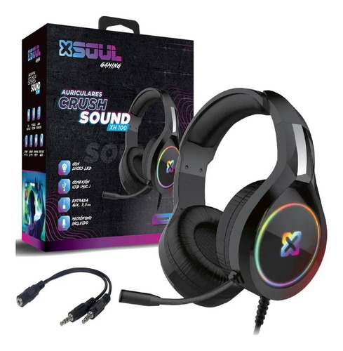 Imagen 3 de 3 de Auriculares Gamer Soul Xh 100 Con Micrófono Y Luces Led