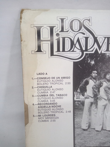 Lp Los Hidalver's Lp Méxicano Cumbia Vinil Seminuev (Usado)