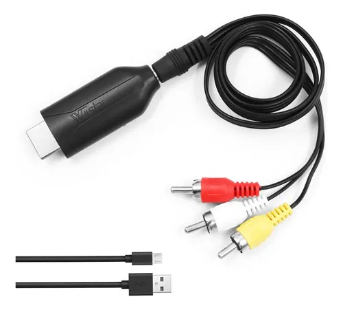 Adaptador Hdmi A Rca Video Ps4 Convertidor Tv Antigua Cable