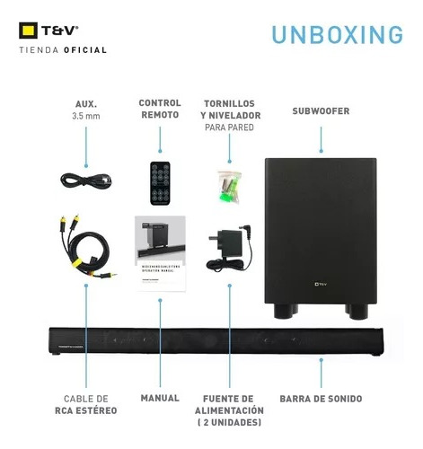 Barra De Sonido Bluetooth Dunn Inalámbrico Optico Smart Tv