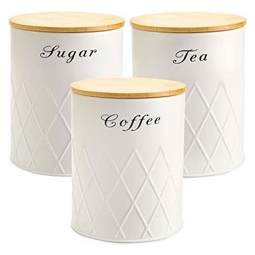 Juego De 3 Botes De Cocina Café  Azúcar Y Té  Frasco...