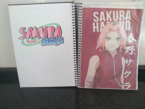 CADERNO ANOTAÇÕES KRAFT TIPO MOLESKINE 10X14 NARUTO KAKASHI SAKURA