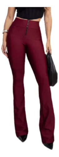 Calça flare tecido best sale colmeia
