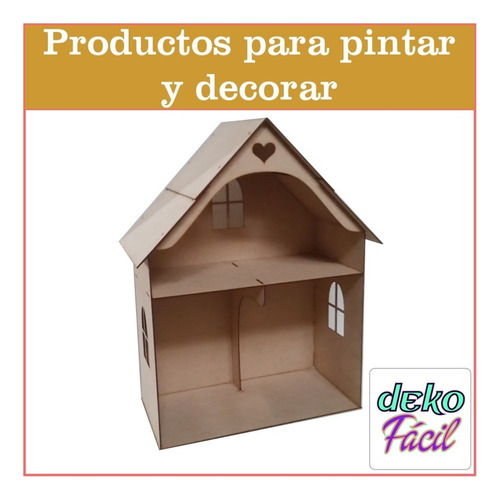 Imagen 3 de 4 de Casa De Fibrofacil 2 Pisos Para Muñecas Articulada De 29 Cm