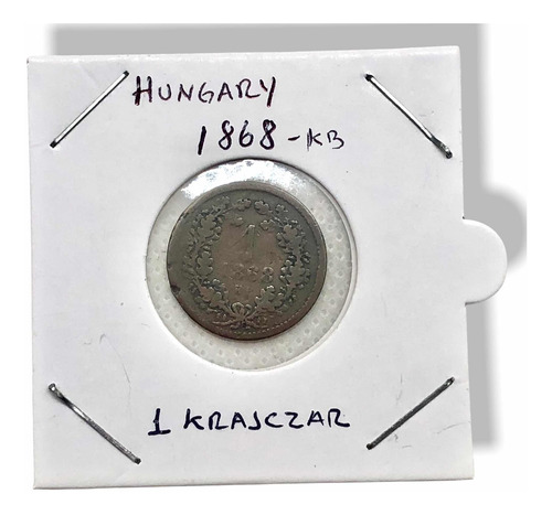 Antigua Moneda De Hungría Del Año 1868 De 1 Krajczar D Cobre