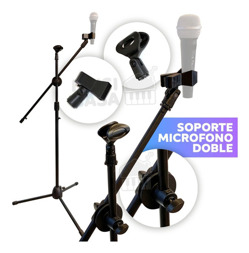 Soporte Pie Stand Para Microfono Extensible Con Boom Jirafa 