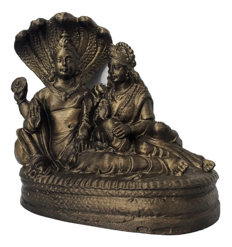 Figura De Vishnu Y Lakshmi Reposando Dioses Hindú 20cm