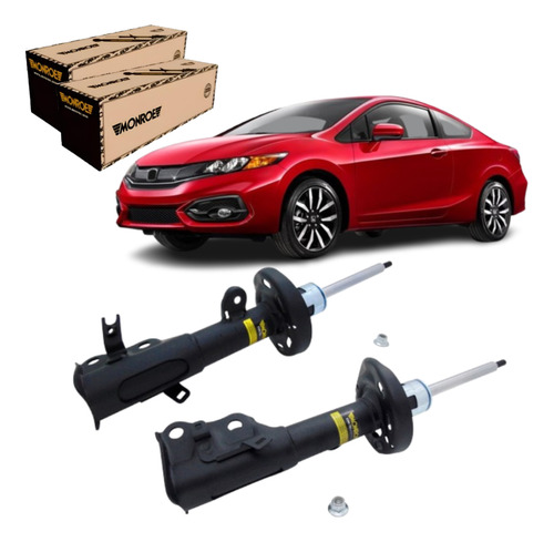 Par Amortecedor Monroe Compatível Com Honda Civic 2013 2015