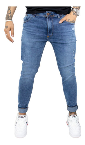 Jean Hombre Semi Chupín Azul Ostin R848