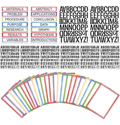 Perkoop 36 Hojas De Suministros De Tablero Para Feria De Cie