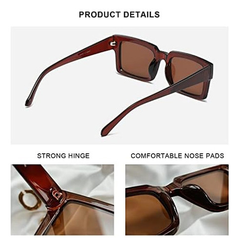 B Minimalista Clásico Moda Uv400 Gafas De Sol Cuadrad
