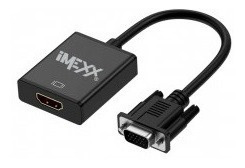 Imagen 2 de 3 de Cable Adaptador De Vídeo Vga(m) A Hdmi(f) Imexx