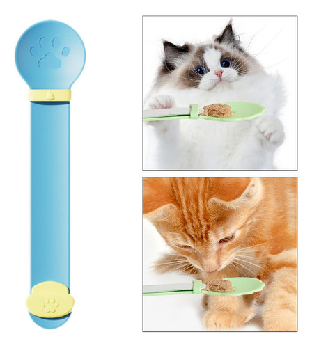 Cuchara Para Golosinas Para Gatos Cuchara Para Apretar Azul