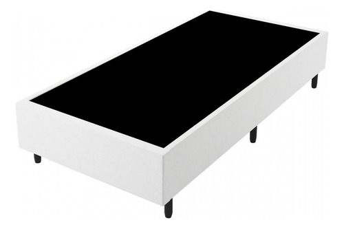 Base De Cama Box Solteiro Fit 88x188 Cm Branco - Vian