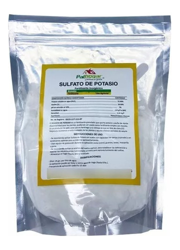 Sulfato De Potasio 1 Kg Hidroponia