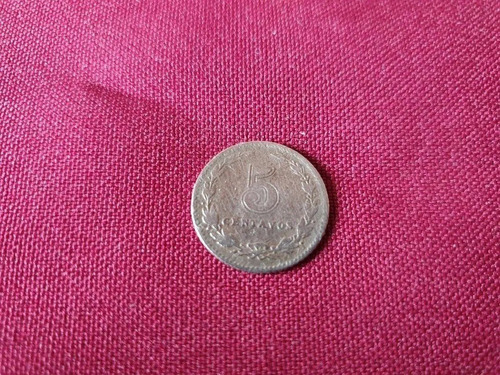 Moneda Argentina 5 Centavos 1911 Cobre/níquel Cj142 Buena +