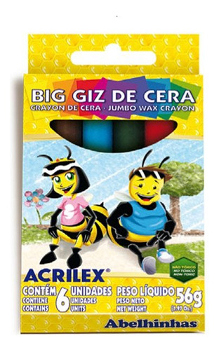 Crayola Acrilex Jumbo Con 6 Colores 9106 Flaber