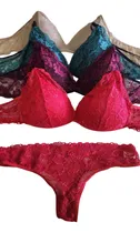 Comprar Pack X3 Conjunto Triangulo Soft Encaje C\u002Fless New 590