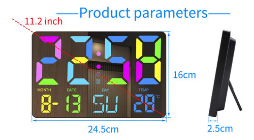 Reloj Despertador Reloj Digital Función De Concha Negra