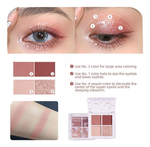 Set De Maquillaje Lip Gloss Angel Glitter Eyeshadow Set Ma