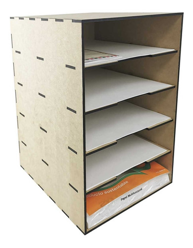 Imagen 4 de 9 de Organizador Archivero Papeles Oficina Corte Laser Mdf