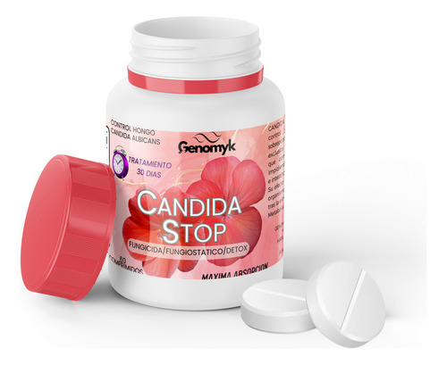 Candida Stop Genomyk X 60 (suplemento Nutricional) Sabor Sin Sabor