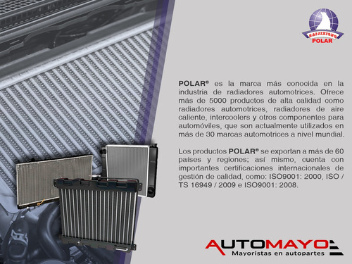 Un Radiador Motor Polar Fusion Aut Ford V6 3.0l 2006 - 2012