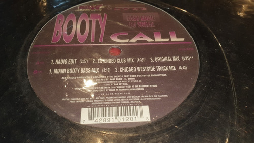 Fast Eddie Dj Sneak Booty Call Vinilo Maxi Usa 1994 Cerrado