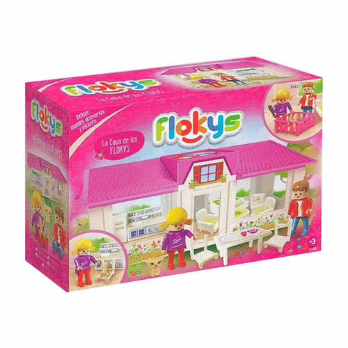 Flokys La Casa Con 2 Muñecos Muebles Accesorios Playmobil