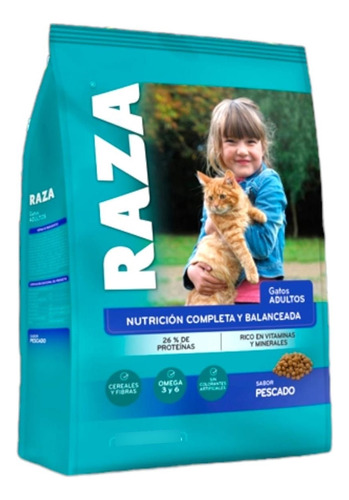 Alimento Raza Para Gatos Adultos Sabor Pescado X 15kg