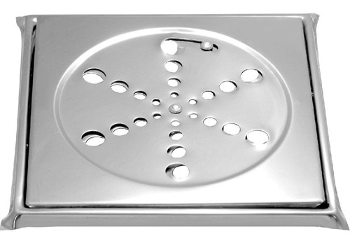 Ralo Em Aço Inox Cromado 150 Mm X 150 Mm