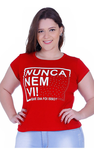 Kit 2 Blusas Feminina De Malha Com Frases Divertidas