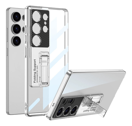 Funda Para Samsung Galaxy S25, Ultrafina, Galvanizada, Transparente, Plegable, Protección A Prueba De Golpes, Funda Rígida A